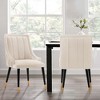 Sapphtopaz Modern Dining Chairs with Velvet & PU Vertical Tufted Upholstered Wood Kitchen Chair with Gold Tips Legs for Dining Room, Living Room - 4 of 4