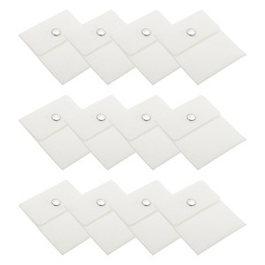 Unique Bargains Velvet Portable Earrings Bracelets Snap Button Jewelry Storage Bag 12 Pcs - 1 of 4