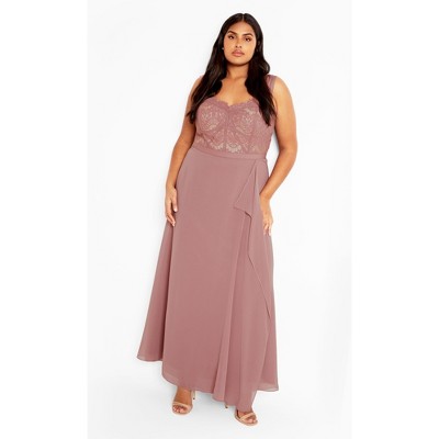 Women's Plus Size Sweet Evie Maxi Dress - antique rose | CITY CHIC