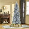 HOMCOM 7 FT Tall Unlit Slim Douglas Fir Artificial Christmas Tree with Realistic Branches, and 818 Tips, Silver - 3 of 4