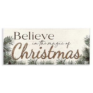 Stupell Industries Magic Of Christmas Phrase Wall Plaque Art - 1 of 4