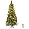 VINGLI 6ft Prelit Artificial Christmas Pencil Tree with Warm White Colorful LED Light, 600 Realistic Branch Tips - 2 of 4