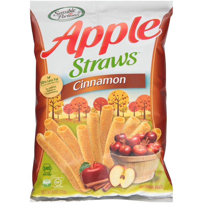 Sensible Portions Apple Cinnamon Straws - 6oz, 1 of 8