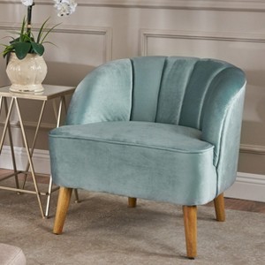 Amaia Modern New Velvet Club Chair - Christopher Knight Home - 1 of 4