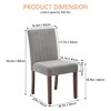 Wood Dining Chair CY-Direct Stripe Base 25018A 2-Pack with Durable Wood Construction, Comfortable Seating, Stylish Design, Easy Assembly - 2 of 4