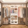 Aheaplus 58"Closet System with 3 Hanging Rods, Shelves, 2 Drawers and Shoe Rack - 2 of 4