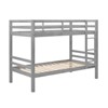 AZL1 Life Concept Beds Durable and Secure Twin over Twin Bunk Bed High Guardrail Durable Construction for Kids Room, Gray, 79.13"*43.31"*61.81" - 2 of 4