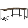 PAGED L Shaped Computer Desk Modern Office Desk with 4-Wheeled CPU Stand and Wooden Desktop for Study, Work - 3 of 4