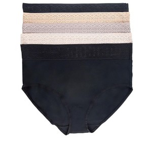 Felina | High Waisted Modal Stretch Brief | Lace Trim | 5-Pack | Full Coverage - 1 of 4