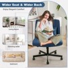 Okak Modern Adjustable Armless Home Office Desk Chair with Criss Cross  Legs,Velvet/Linen Swivel Task Chair for Office,Study,Studio - 2 of 4