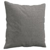 vidaXL Throw Pillows 2 pcs Dark Gray 15.7 in.x15.7 in. Fabric - 3 of 4