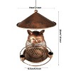 phiestina Patio Decorative Bird Feeder with Adjustable Squirrel Proof Baffle, Cat-Shaped Design, Bronze - 2 of 4