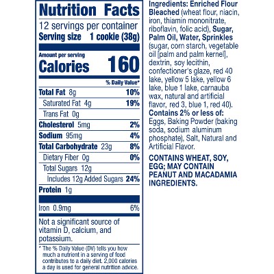 Pillsbury Birthday Cake Sugar Cookie Dough - 16oz/12ct