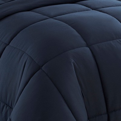 Navy Queen Reversible Down Alternative Microfiber Comforter