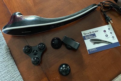 Brookstone Ultimate Hot & Cold Recovery Deep Percussion Cordless Massager -  Black : Target