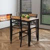 QingMoon Dining Table Set for 2, 3 Piece Wood Kitchen Table Set, Rectangular Table with 2 Chairs for Small Spaces - 2 of 4