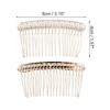 Unique Bargains Women's Rhinestones Beads Hair Comb Insertion Tool Gold Tone 1 Pc - 2 of 3