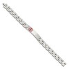 Black Bow Jewelry Stainless Steel Red Enamel Medical I.D. Bracelet, 8 Inch - 2 of 4