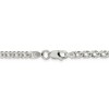 Black Bow Jewelry 4.25mm Sterling Silver Diamond Cut Rambo Flat Curb Chain Bracelet - image 3 of 4