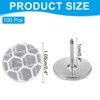 Unique Bargains Hunting Camping Hiking Trail Marking Glow Reflective Tacks 100 Pcs Silver - 2 of 4