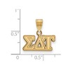 Black Bow Jewelry 14k Yellow Gold Plated Sterling Silver Sigma Delta Tau Greek Life Medium Pendant - 2 of 3