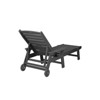 VisioGear Patio Chaise Lounges, Lounge Chair Outdoor with Texture, Oversized Chaise Lounge Chair with Cup Holder, Black, 75.20"*28.74"*39.17" - 4 of 4