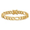 Black Bow Jewelry Men's 14k Yellow Gold, 9mm Figaro Link Chain Bracelet - 8 Inch - 3 of 4