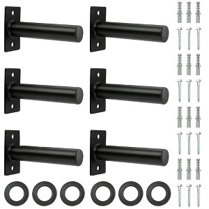 Wall Mounted Weight Plate Holder, Fit 2inch Olympic Weight Plates, with Protective Rubber Pad, Max Weight Capacity 300 lb, Mounting Hardware Included - 1 of 4