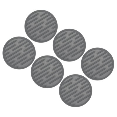 Unique Bargains Silicone Heat Resistant Non-Slip Restaurant Drink Coaster 6 Pcs