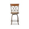 24" Carter Upholstery Swivel Counter Height Barstool Tan/Cherry - Powell Company - 4 of 4