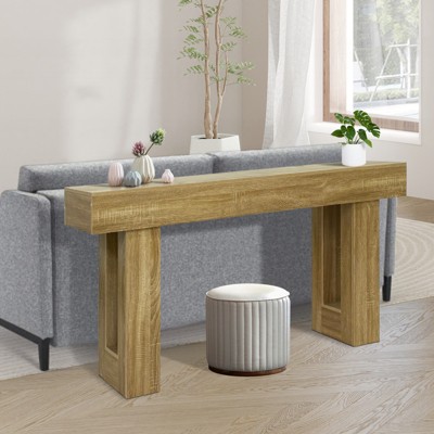 COZONY Farmhouse Console Table Side Table, Solid Wood Entryway Sofa Table End Table for Living Room Hallway Foyer, Easy Assembly