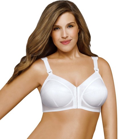 Collections Etc Front Hook Closure Exquisite Form Support Bra 40B White  Full Coverage Bras