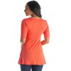 Womens Elbow Sleeve Swing Tunic Top - 24seven Comfort Apparel™ - 3 of 4