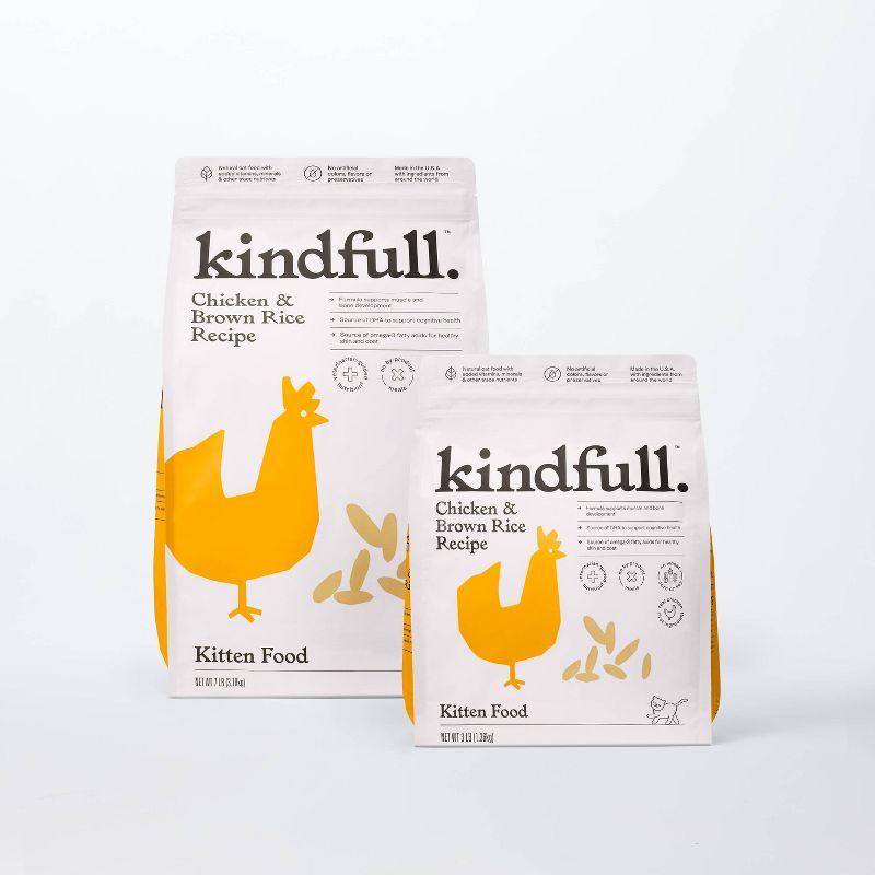 Chicken and Brown Rice Kitten Dry Cat Food - Kindfull™, 5 of 8