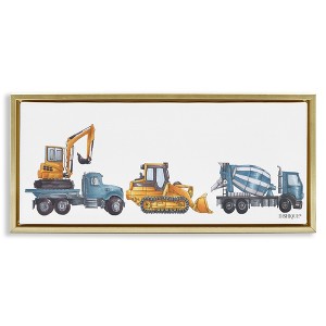 Stupell Industries Construction Vehicles Driving Illustration, 31" x 14" - 1 of 4