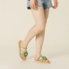 Allegra K Women's Espadrille Sunflower Decor Slip-on Strappy Beach Sandals - 4 of 4
