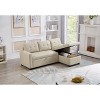 VYNXARIA Upholstered Pull Out Sectional Sofa with Storage Chaise, Convertible Corner Couch - 4 of 4