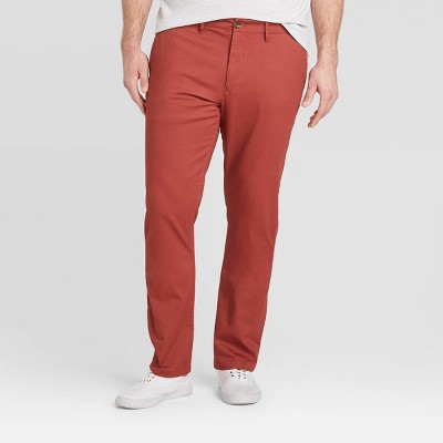 red khaki pants