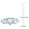 EVERLY JEWELRY  |   Silver 2 4/5 CT TGW Aquamarine 3 Stone Ring - 4 of 4