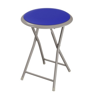 Hastings Home 18" Padded Folding Bar Stool – Royal Blue