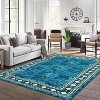 Area Rugs for Living Room Bedroom Non-Slip Washable Rugs Modern Bordered Large Area Rug Stain Resistant & Low - 2 of 4