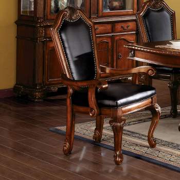 Chateau De Ville 23" Dining Chairs Black and Cherry - Acme Furniture