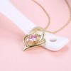Moon Heart Pendant Necklace for Women Cubic Zirconia Sterling Silver Ginger Lyne Collection - 4 of 4