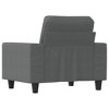 vidaXL Sofa Chair in Dark Gray - Stylish and Comfortable 1-Seater Lounge Chair with Durable Fabric and Metal Frame, Ideal for Living Room or Office - 4 of 4