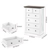VANIRROR 6-Drawer Storage Dresser, Farmhouse Bedroom Chest with Deep Drawers for Living Room, Hallway, Entryway - 3 of 4