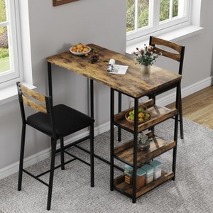 GustoWave GarveeHome 2-Piece Dining Table Set for Small Spaces, Compact Kitchen Table with 2 Upholstered Chairs, Modern Breakfast Nook - 1 of 1