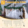 Itopfox 720 LED Icicle Lights 60 Foot Cool White 120 Drops 8 Modes Remote Dimmable Waterproof Connectable Timer for Outdoor Indoor Decor 1 Pack - 2 of 4