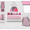 Bacati - Elephants Musical Mobile Pink/Grey - 4 of 4