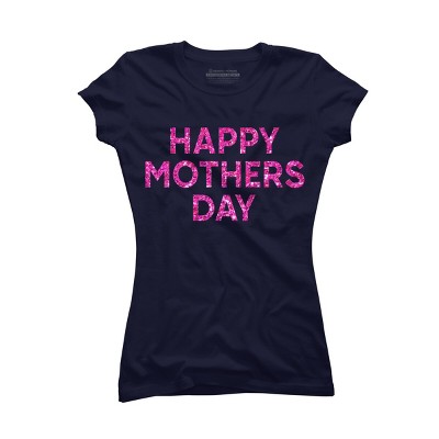 Junior's Design By Humans Happy Mother's Day Confetti Text By MeowShop T-Shirt