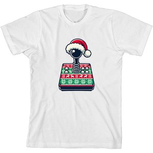 Ugly Christmas Sweater Joystick Youth Crew Neck Short Sleeve Tee - 1 of 2
